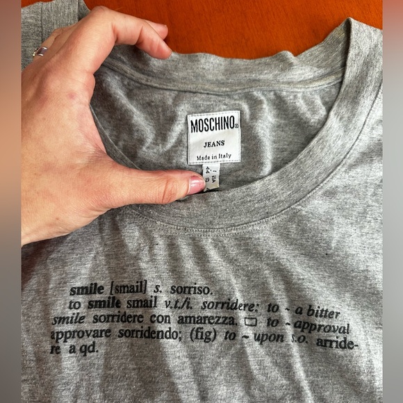 MOSCHINO Vintage graphic Baby Tee size 10 - Picture 5 of 5